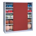 Type 4 Ball Cabinet (195×150×50cm) Ruby red (RAL 3003), Light grey (RAL 7035), Keyed to differ