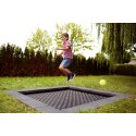 Eurotramp Kids Tramp "Playground" In-Ground Trampoline Square trampoline bed, With safety mats, Without additional coating