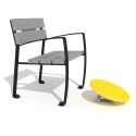 Agapito "Chair with Ankle Disc" Outdoor Fitness Station