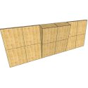 Indoor Natur Pur, height 2,98m Modular Climbing Wall 744 cm, With overhang