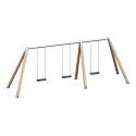 Playparc "Wood/Metal" Triple Swing Set Hanging height: 200 cm