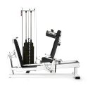 Sport-Thieme Seated "SQ" Leg Press With black perforated plate covering
