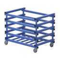 Sport-Thieme by Vendiplas Trolley For large units without lid, Blue