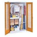 C+P Sports equipment cabinet Yellow orange (RAL 2000), Light grey (RAL 7035), Ergo-Lock recessed handle, Keyed to differ