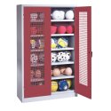 C+P Ball Cabinet Ruby red (RAL 3003), Light grey (RAL 7035), Keyed to differ, Ergo-Lock recessed handle