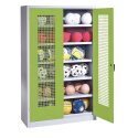 C+P Ball Cabinet Viridian green (RDS 110 80 60), Light grey (RAL 7035), Keyed to differ, Ergo-Lock recessed handle