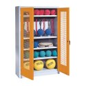 C+P Sports equipment cabinet Yellow orange (RAL 2000), Light grey (RAL 7035), Keyed to differ, Ergo-Lock recessed handle