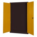 C+P HxWxD 195x120x50 cm, with Sheet Metal Double Doors Modular sports equipment cabinet Golden Yellow (RAL 1004), Anthracite (RAL 7021), Keyed to differ, Ergo-Lock recessed handle