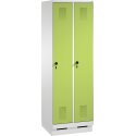 C+P "S 3000 Evolo", Compartment width 30 cm, with Base Locker 180x60x50 cm/ 2 compartments, Clown Green (RAL 110 80 60)