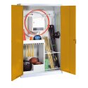 C+P with metal double doors (type 1), HxWxD 195x120x50 cm Equipment Cupboard Golden Yellow (RAL 1004), Light grey (RAL 7035), Keyed alike, Handle