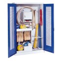 C+P Sports equipment cabinet Gentian blue (RAL 5010), Light grey (RAL 7035), Handle, Keyed alike