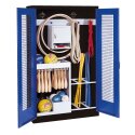 C+P Sports equipment cabinet Gentian blue (RAL 5010), Anthracite (RAL 7021), Handle, Keyed alike