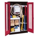 C+P Sports equipment cabinet Ruby red (RAL 3003), Anthracite (RAL 7021), Handle, Keyed alike