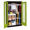 C+P Sports equipment cabinet Viridian green (RDS 110 80 60), Anthracite (RAL 7021), Handle, Keyed alike