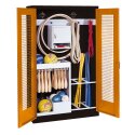 C+P Sports equipment cabinet Yellow orange (RAL 2000), Anthracite (RAL 7021), Handle, Keyed alike