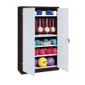 C+P Sports equipment cabinet Light grey (RAL 7035), Anthracite (RAL 7021), Keyed alike, Handle