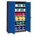 C+P Ball Cabinet Gentian blue (RAL 5010), Anthracite (RAL 7021), Keyed alike, Ergo-Lock recessed handle