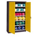 C+P Ball Cabinet Sunny Yellow (RDS 080 80 60), Anthracite (RAL 7021), Keyed alike, Ergo-Lock recessed handle