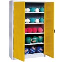 C+P Type 3, (with Metal Double Doors, H×W×D: 195×150×50 cm) Ball Cabinet Sunny Yellow (RDS 080 80 60), Ergo-Lock recessed handle, Light grey (RAL 7035), Keyed alike, Sunny Yellow (RDS 080 80 60), Light grey (RAL 7035), Keyed alike, Ergo-Lock recessed handle