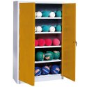 C+P HxWxD 195×150×50 cm, with Metal Double Doors (type 3) Ball Cabinet Golden Yellow (RAL 1004), Light grey (RAL 7035), Keyed alike, Ergo-Lock recessed handle