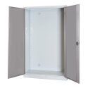 C+P HxWxD 195x120x50 cm, with Sheet Metal Double Doors Modular sports equipment cabinet Light grey (RAL 7035), Light grey (RAL 7035), Keyed alike, Ergo-Lock recessed handle