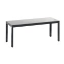 C+P for Damp Areas Changing Room Bench 1 m, Without shoe shelf, Approx. Colour RAL 7004 Signal Grey