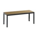 C+P for Damp Areas Changing Room Bench 1 m, Without shoe shelf, Sereno Oak