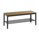 C+P for Damp Areas Changing Room Bench 1 m, With shoe shelf, Sereno Oak