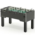 Sportime "Dragon Steel" Table Football Table White guardians vs black dragons, Platinum Grey, green playfield