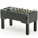 Sportime "Dragon Steel" Table Football Table Black guardians vs red dragons, Platinum Grey, green playfield