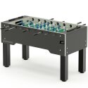 Sportime "Dragon Steel" Table Football Table Blue guardians vs white dragons, Platinum Grey, green playfield