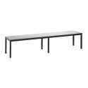 C+P for Damp Areas Changing Room Bench 2 m, Without shoe shelf, Approx. Colour RAL 7004 Signal Grey