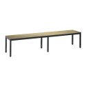 C+P for Damp Areas Changing Room Bench 2 m, Without shoe shelf, Sereno Oak