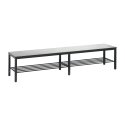 C+P for Damp Areas Changing Room Bench 2 m, With shoe shelf, Approx. Colour RAL 7004 Signal Grey