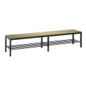 C+P for Damp Areas Changing Room Bench 2 m, With shoe shelf, Sereno Oak