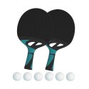 Cornilleau "Tacteo 50" Table Tennis Bats and Balls White balls