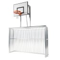 Sport-Thieme Fully Welded Leisure Goal Heavy-Duty Football Goal 120x100-mm oval tubing, 3x2 m, with basketball hoop