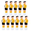 16 mm Table Football Player 11-player team including screws and nuts, Yellow/black