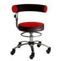 Sanus Gesundheitsstuhl Swivel Chair Fabric cover, Height Adjustable 42–51 cm, Red/black