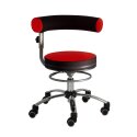 Sanus Gesundheitsstuhl Swivel Chair Fabric cover, Height Adjustable 46–54 cm, Red/black