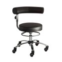 Sanus Gesundheitsstuhl Swivel Chair Faux Leather Upholstery, Height Adjustable 42–51 cm, Black-Black