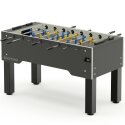Sportime "Dragon Steel" Table Football Table Blue guardians vs yellow dragons, Platinum Grey, grey playfield