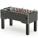 Sportime "Dragon Steel" Table Football Table Black guardians vs red dragons, Platinum Grey, grey playfield