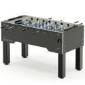 Sportime "Dragon Steel" Table Football Table Blue guardians vs white dragons, Platinum Grey, grey playfield
