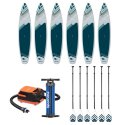 Gladiator "Rental One Size", with 6 Boards SUP Board Set 12.6-ft