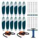 Gladiator "Rental One Size", with 12 Boards SUP Board Set 10.6-ft