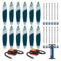 Gladiator "Rental One Size", with 12 Boards SUP Board Set 12.6-ft