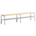 Sypro for Dry Areas without Backrest Changing Room Bench 2 m, With shoe shelf, Light Grey (RAL 7035)