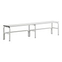 Sypro for Damp Areas without Backrest Changing Room Bench 2 m, Without shoe shelf, Light Grey (RAL 7035)