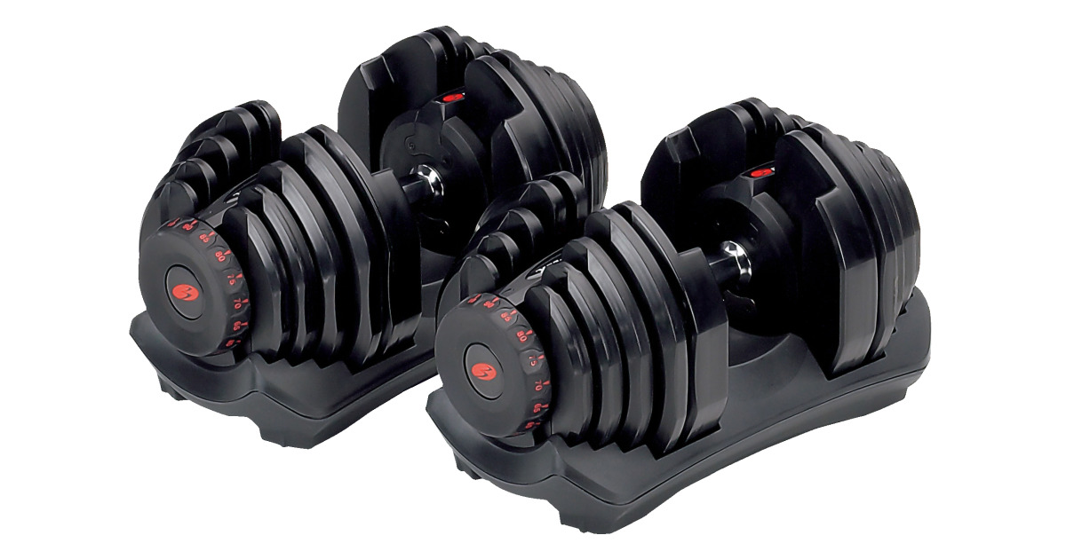 Bowflex selecttech 1090 dumbbells used hotsell